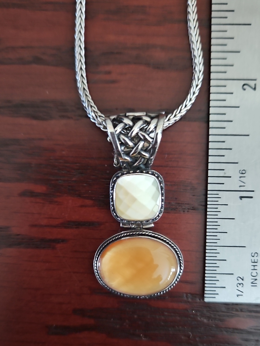 Lori Bonn Silver Drop Necklace - Picture 5 of 7